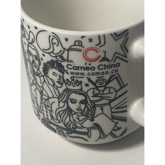 Music Rock N Roll Coffee Mug Black White Cameo China - Picture 8 of 11